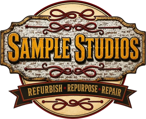 Sample Studios logo: Refurbish, Repurpose, Repair